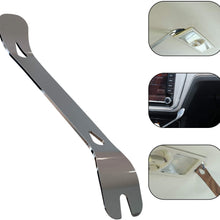 LivTee Stainless Steel Car Audio Disassembly Tool Rocker, Automobile Instrument Door Panel Buckle Removal Metal Screwdriver Crowbar