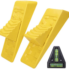Homeon Wheels RV Leveling Blocks Wheel Chocks Heavy Duty Trailer Leveler Blocks 2 Pack for Trailers Campers, Tire Chocks for Caravan Truck Van SUV (Camper Leveling Blocks Two Locking Chocks)