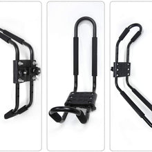 Nisorpa Universal J-Bar Rack 2 Packs HD Kayak Carrier Canoe Boat Surf Ski Roof Top Mounted on Car SUV Crossbar