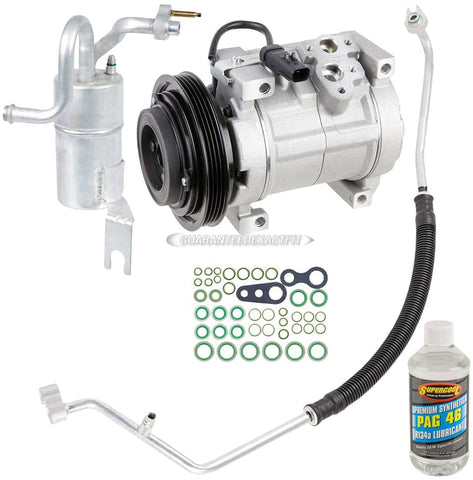 AC Compressor & A/C Kit For Chrysler PT Cruiser Non-Turbo 2004 2005 2006 - Includes Drier, Expansion Valve, Oil, O-Rings - BuyAutoParts 60-81394RK NEW