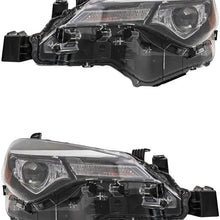 BROCK Pair Set Headlights Headlamp w/Integrated LED Daytime Running Lights Replacement for 17-19 Toyota Corolla 8115002M70 8111002M70