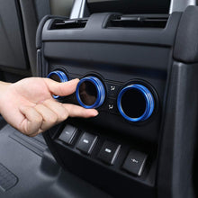 CHEYA Car Rear Air Conditioner Adjustment Knob Rings Cover Trim for Land Rover Defender 110 2020 Car Accessories (Silver)