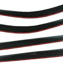 Black Tinted Side Window Vent Visor Deflectors Rain Guards for Toyota Rav4 2019 2020 - 4 Piece set
