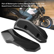 Motorcycle Radiator Cover Protector Glossy Black Carbon Fiber Radiator Side Grille Guard - Moto Front Top Gas Tank Cover Fit for Yamaha MT-07 FZ-07