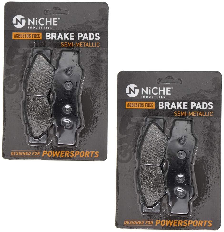 NICHE Rear Left/Right Brake Pad Set For Yamaha 2HC-25806-00-00 Semi-Metallic 2 Pack