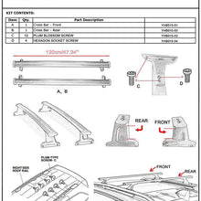 ANGLEWIDE Roof Rack Crossbars Aluminum Cargo Rack Fit For 2018-2019 For Chevrolet Traverse Rooftop Cross Bars Top Rail Carries Luggage Carrier - Max Load 150LBS,Black