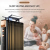 OCYE Oil-Filled Radiator Space Heater, Three-Speed Adjustable, Energy Saving, Safety Function, Suitable for Living Room, Bedroom, Office, Black