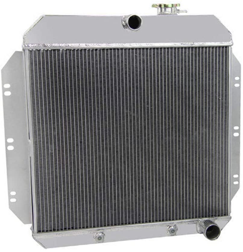 OzcoolingParts 60-62 Chevy C/K Radiator, 4 Row Core Full Aluminum Radiator for 1960-1962 1961 Chevy C10/C20/C30/K10/K20/Apache Truck Pickup Suburban L6 V8