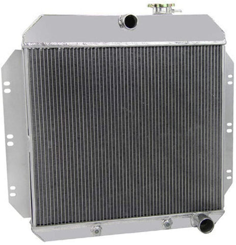 OzcoolingParts 60-62 Chevy C/K Radiator, 4 Row Core Full Aluminum Radiator for 1960-1962 1961 Chevy C10/C20/C30/K10/K20/Apache Truck Pickup Suburban L6 V8