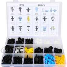 FEIPARTS 418Pcs Bumper Retainer Clips Car Fasteners Push Type Retainer Kits fit for Most Vehicles