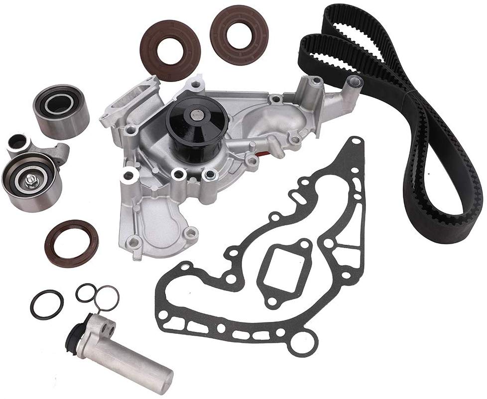 Engine Timing Belt Kit with Water Pump, Fit for Toyota 4Runner Sequoia Tundra & Lexus GS400 LS400 SC400 GS430 LS430 SC430 GS470 LX470 V8 1UZFE 2UZFE 3UZFE Engine, Replace # TKT-021 TKT-001 TCKWP298