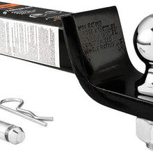 TOPSKY Trailer Hitch Ball Mount with 2 Inch Ball Hitch, Fits 2 Receiver Hitch Receiver and Hitch Pin, 6000lbs. GTW, Hollow Shank, TS2003