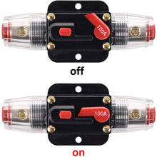 Reset Fuse 20-150AMP Inline Circuit Breaker Reset Fuse Holder for Car Audio Marine Boat Inverter Replace Fuses 12V-24V DC Breaker Switch Overload Protection Fuse (80A)