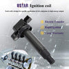 USTAR Ignition Coils 4 Pack for Toyota Echo Prius Prius C Yaris Scion XA XB Engine L4 1.5 Replaces 90919-02240