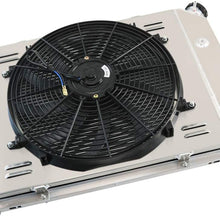 CoolingSky 3 Row Aluminum Radiator +16" Fan +Shroud Combo & Relay Kit for 1969-1974 Nova/Firebird, 71-73 Camaro/Impala/Caprice, 68-71 Chevelle, Multiple GM Buick Models - 21 Inches Core