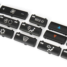 Iinger E39 X5 14 Button Key Caps Climate A/C Control Control Panel Switch Buttons Cover Key Caps Fit for BMW E39 E53 525i 530i 540i M5 X5