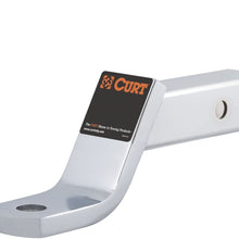 CURT 45296 Chrome Class 3 Trailer Hitch Ball Mount, Fits 2-Inch Receiver, 7,500 lbs, 1-Inch Hole, 4-Inch Drop, 2-In Rise