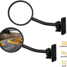 JoyTutus Mirrors Doors Off Quick Release, Hinge Round Mirrors for Jeep Wrangler JK JKU TJ