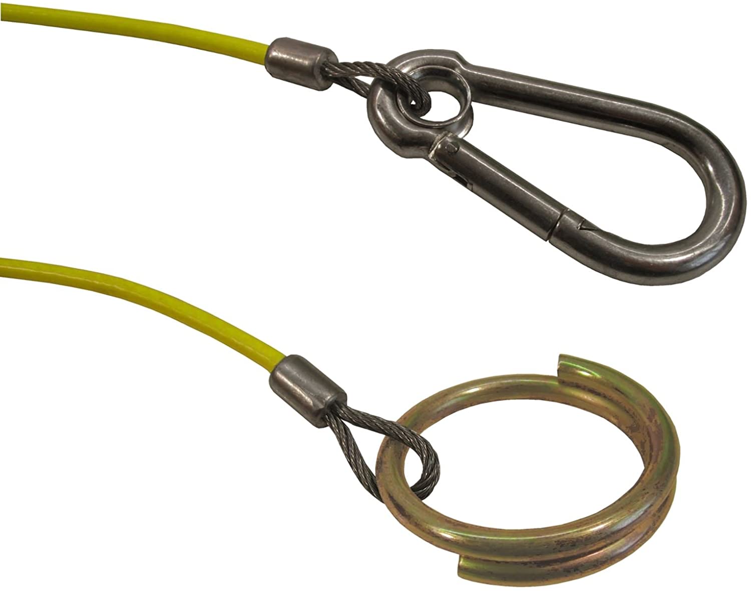 AB Tools 1m 3mm Braked Trailer Break Away Cable (Yellow) TR028
