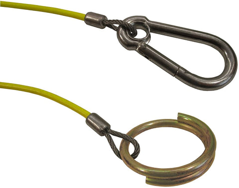 AB Tools 1m 3mm Braked Trailer Break Away Cable (Yellow) TR028