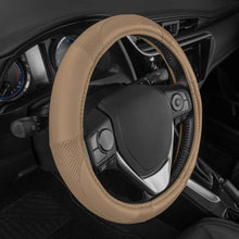 Motor Trend SW-809-BG Beige Classic Stitch Perforated Simulated Leather Steering Wheel Cover