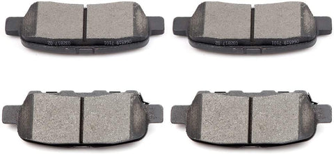 SCITOO 4pcs Rear Ceramic Brake Pads fit for Infiniti EX35/EX37/FX35/FX37/FX45/G25/G35/G37/M35/Q50/Q70,for NISSAN 350Z/370Z/Altima/Leaf/Maxima/Rogue