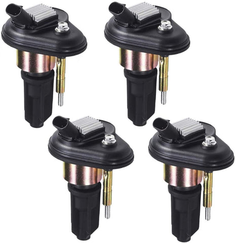 Set of 4 Ignition Coils Pack for Chevrolet Colorado Trailblazer GMC Envoy Buick Rainier Isuzu i-290 i-370 Ascender Oldsmobile Saab