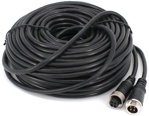 16.5ft 4-Pin Car Aviation Video Extension Cable for Truck Trailer Camper Bus Motorhome Vehicle Rearview Backup Monitor System CCTV System Camera Waterproof Shockproof 5M