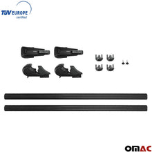 OMAC Roof Racks Lockable Cross Bars Carrier Cargo Racks Rail Aluminium with TUV Fits Black Set 2 Pcs for Porsche Cayenne 2011-2017