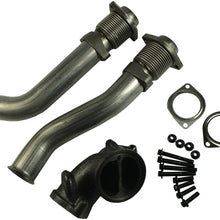 JDMSPEED New Powerstroke Turbo Diesel With Hardware Bellowed Up Pipe Kit 679-005 Replacement For Ford 7.3L 99-03