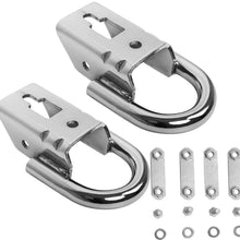 ELITEWILL 2 PC Chrome Tow Hooks for Ford F150 09-19 Trucks Genuine RHA with Mounting Hardware
