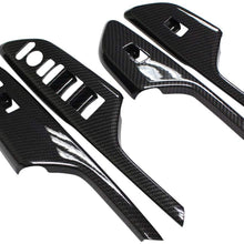 MOTOKU Set of 4 Carbon Fiber Interior Door Window Lock Lift Control Switch Bezel Panel Cover Trim for Honda Civic 10th 2016-2020
