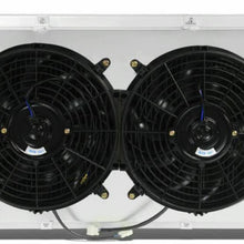 OzCoolingParts 70-87 Chevy & GMC C/K Series Radiator Fan Shroud Kit, 3 Row Core Aluminum Radiator + 2 x 12" Fans w/Shroud for 1970-1987 Chevy GMC Impala Nova Camaro Blazer Caprice Many Cars