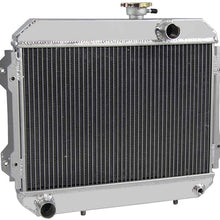 OzCoolingParts 2 Row Core Aluminum Radiator + 12" Electric Cooling Fan w/Louver Shroud + Thermostat/Relay Wire Kit for 1974-1985 75 76 77 78 79 80 81 82 83 84 Toyota Corolla KE30 KE38 KE55 KE70