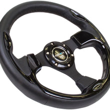 NRG Innovations RST-001BK Race Style 320mm Sport Steering Wheel with Black Trim