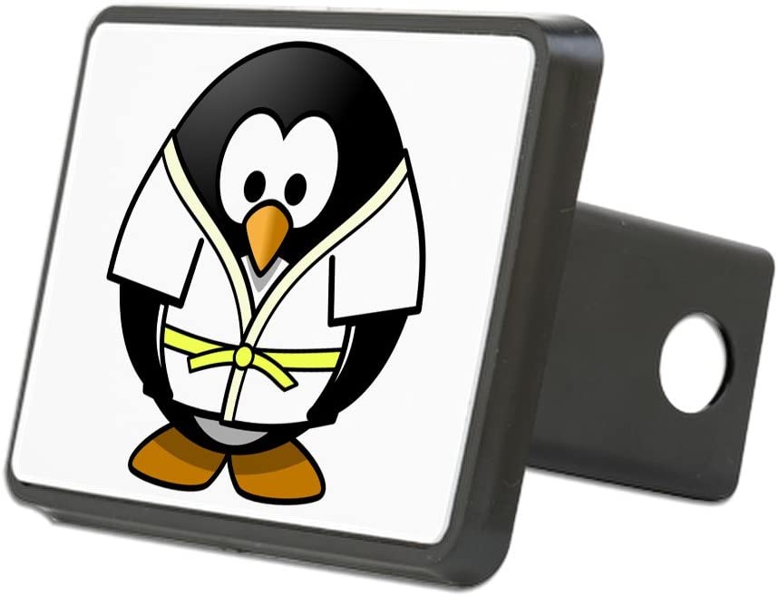 Rectangular Hitch Cover Little Round Penguin - Martial Arts Karate Judo
