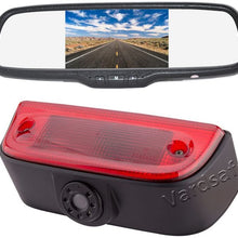 Vardsafe VS200C Third Brake Light Backup Camera & Clip-on Rear View Mirror Monitor for Nissan NV200 (2010-2018)