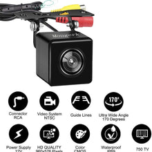 Front Rear View Backup Camera HD 170 Degree Wide Angle Waterproof Nigh Vision Reverse Cameras for 12V Cars