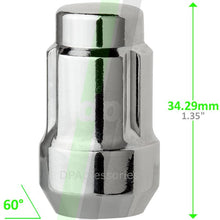 DPAccessories LCS3L6HC-CH04LK4 Chrome Wheel Locks 12x1.5 Closed End Spline Tuner Locking Lug Nuts - Dual Hex Wheel Lock Set