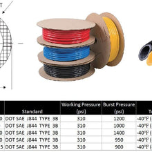 Mytee Products 1/4" OD x 100' Black SAE J844 Nylon Air Brake Tubing DOT Approved | Pneumatic Nylon Air Line Hose for Air Brake System