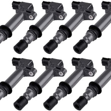 ROADFAR Pack of 8 Ignition Coils Fit for Dodge Jeep Chrysle-r Mitsubishi 1999-2008 V8 V6 3.7L 4.7L Equivalent with OE: UF270 UF297 UF399