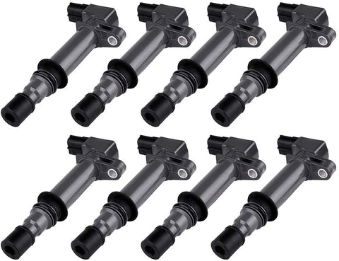 ROADFAR Pack of 8 Ignition Coils Fit for Dodge Jeep Chrysle-r Mitsubishi 1999-2008 V8 V6 3.7L 4.7L Equivalent with OE: UF270 UF297 UF399