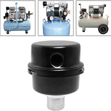 WHYHKJ 1/2" Thread 20mm Air Compressor Parts Metal Air Compressor Intake Filter Noise Muffler Silencer, Black