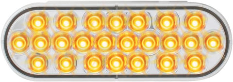 GG Grand General 76522 Red/Red LED Strobe Light (Oval Pearl Grommet and Pigtail)