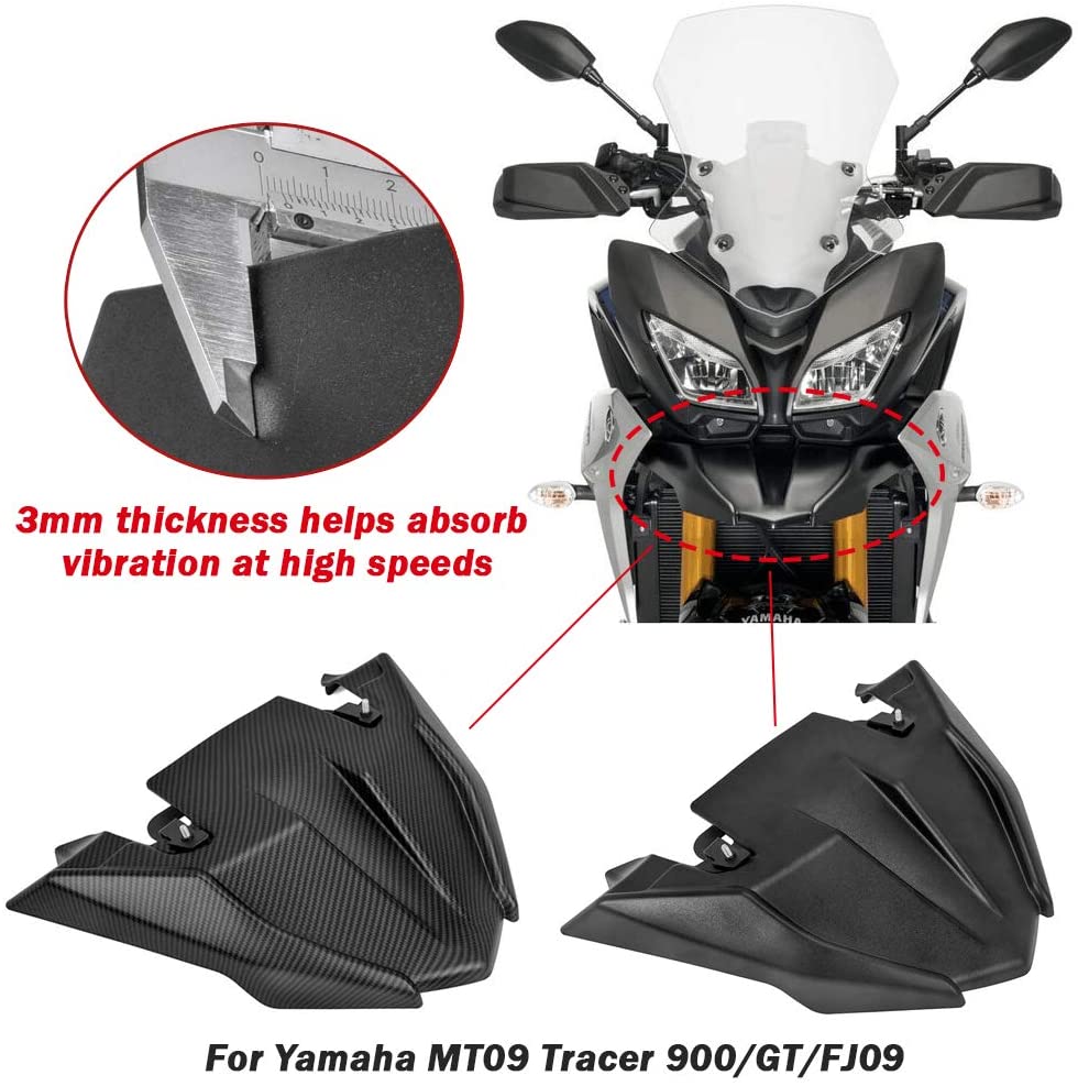 Motorcycle Front Wheel Hugger Fender Beak Nose Cone Extension Cover Extender Cowl for Yamaha MT 09 MT09 MT-09 Tracer 900 GT FJ09 FJ-09 2018 2019 2020 18-20 (Black)