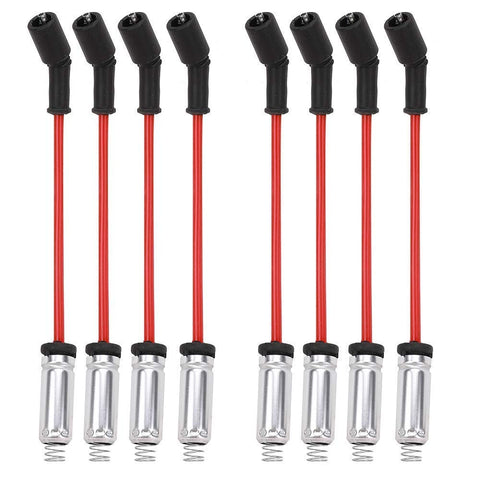 High Performance Spark Plug Ignition Wire - Compatible with Cadillac Chevrolet GMC Isuzu Pontiac saab Buick Hummer - 22716 - Metal Sleeves Silicone Jacket Silicone Boot Ends