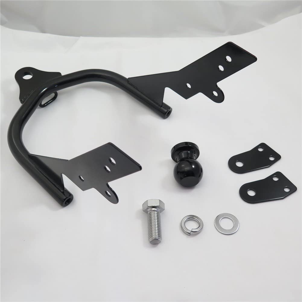 HTTMT MT502-006- Motorcycle Black Heavy Duty Trailer Hitch w/Ball Compatible with Harley Road Glide FLTR 1998–2001 2007–2008/ Road King FLHR 1994–2005 2008