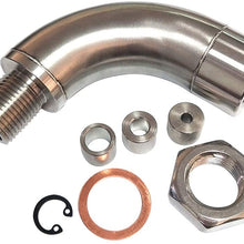 Ternence Flynn 90 Degree J-Style Oxygen Sensor Restrictor Fitting with Adjustable Gas Flow Inserts, O2 Sensor Defouler Fit for M181.5 Thread Oxygen Sensor