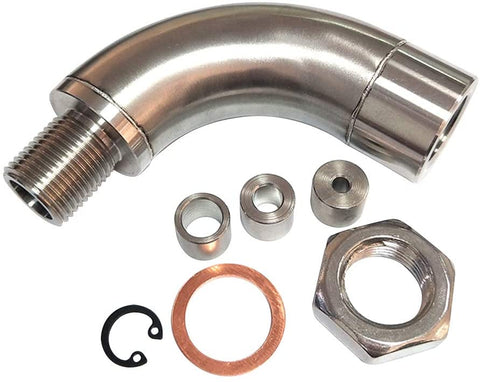 Ternence Flynn 90 Degree J-Style Oxygen Sensor Restrictor Fitting with Adjustable Gas Flow Inserts, O2 Sensor Defouler Fit for M181.5 Thread Oxygen Sensor