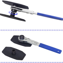 JIFETOR Brake Caliper Press Tool, 360 Degree Swing Ratchet Expander Wrench Car Wheel Piston Spreader, for Single Twin Quad Piston Disc Brake Caliper